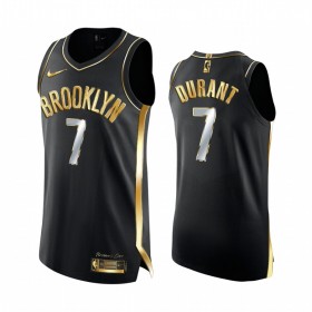 Maillot NBA Brooklyn Nets Kevin Durant 7 2020-21 Noir Golden Edition Swingman - Homme